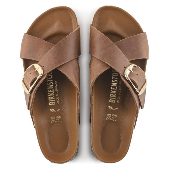 Birkenstock Siena Big Buckle Oiled Leather Cognac 1020165 - Picture 8 of 8